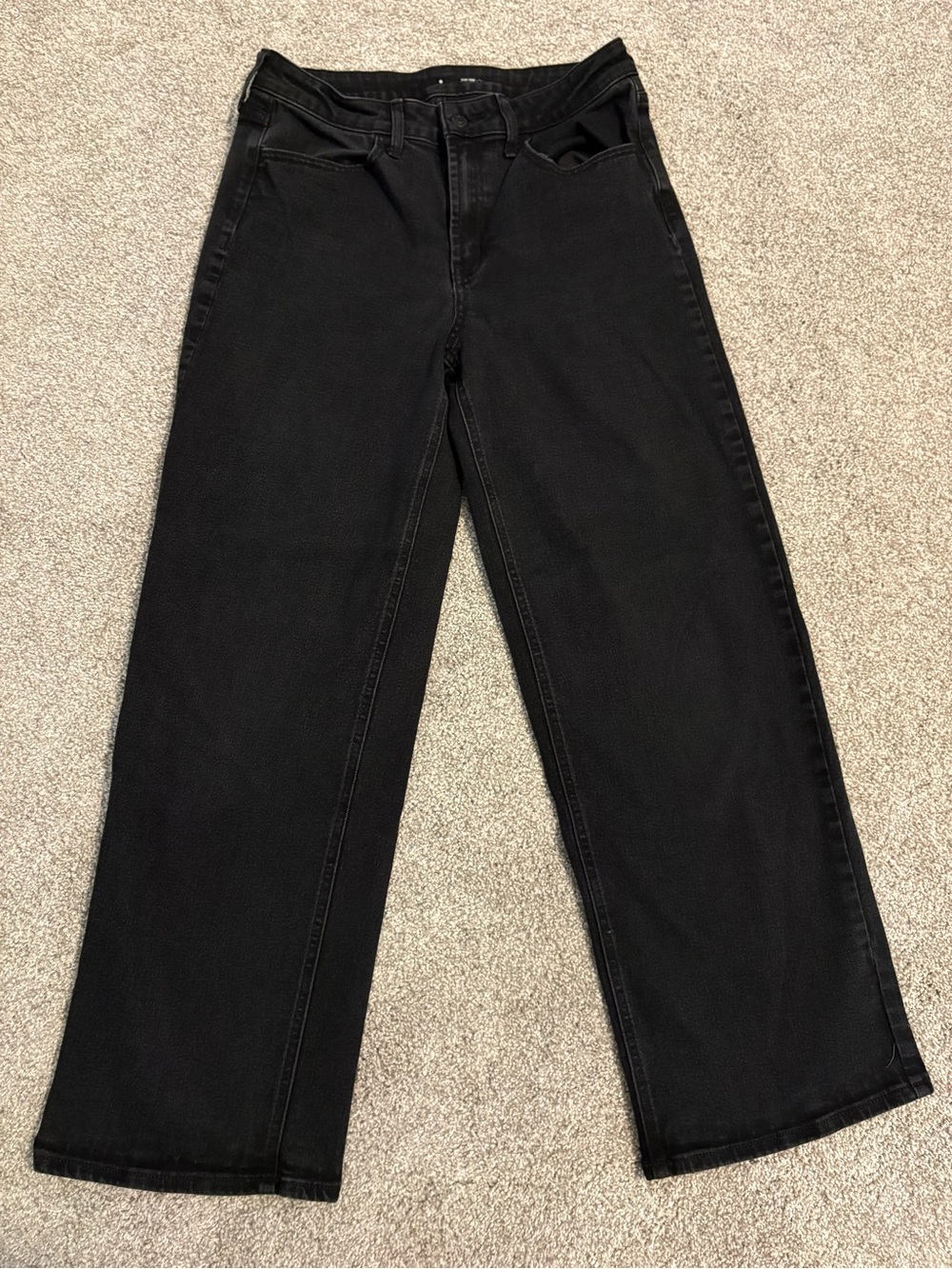Old Navy Black High-Rise Wide Leg Jeans